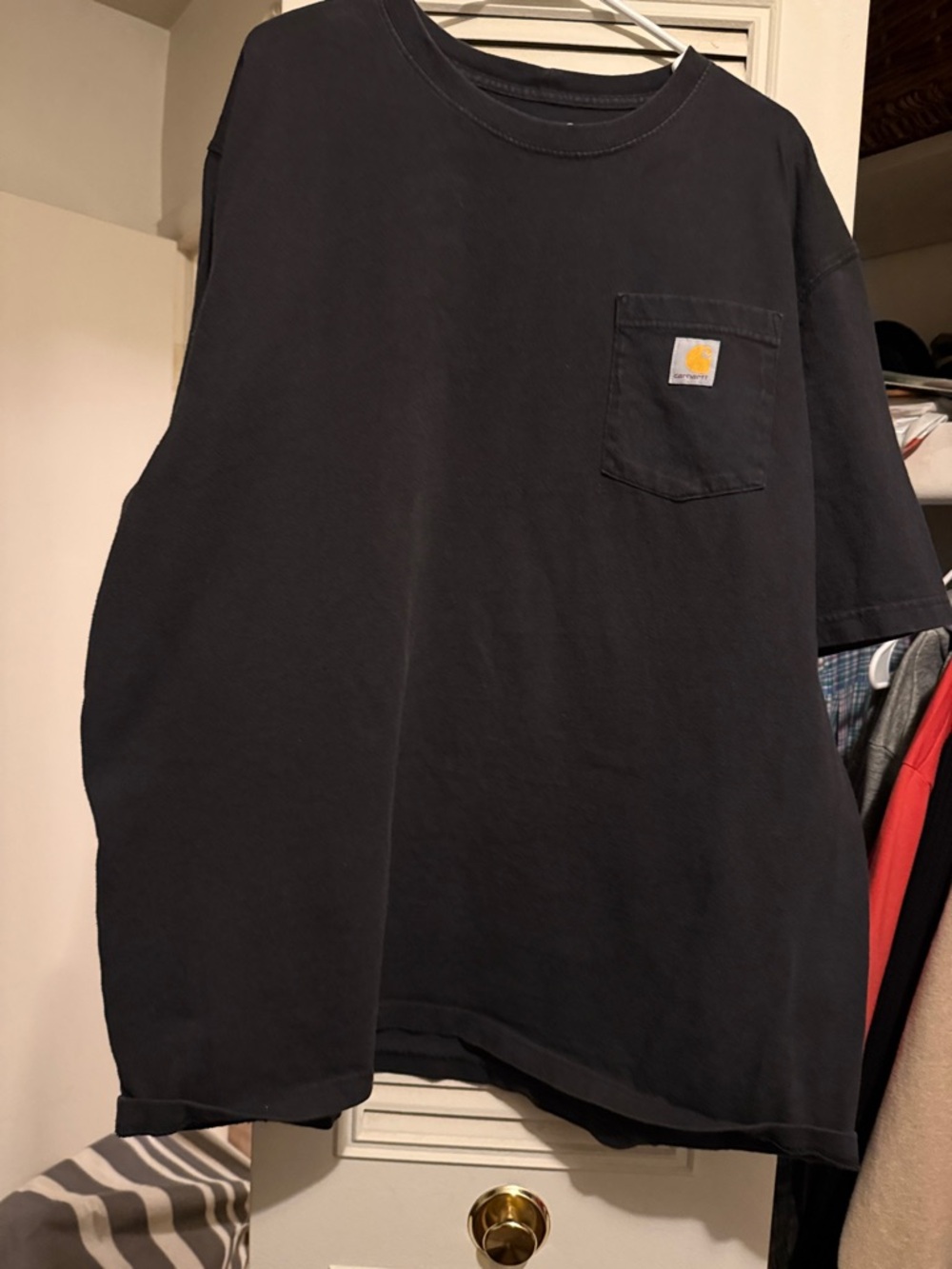 Carhartt Black Short Sleeve Pocket Tee with Logo Patch